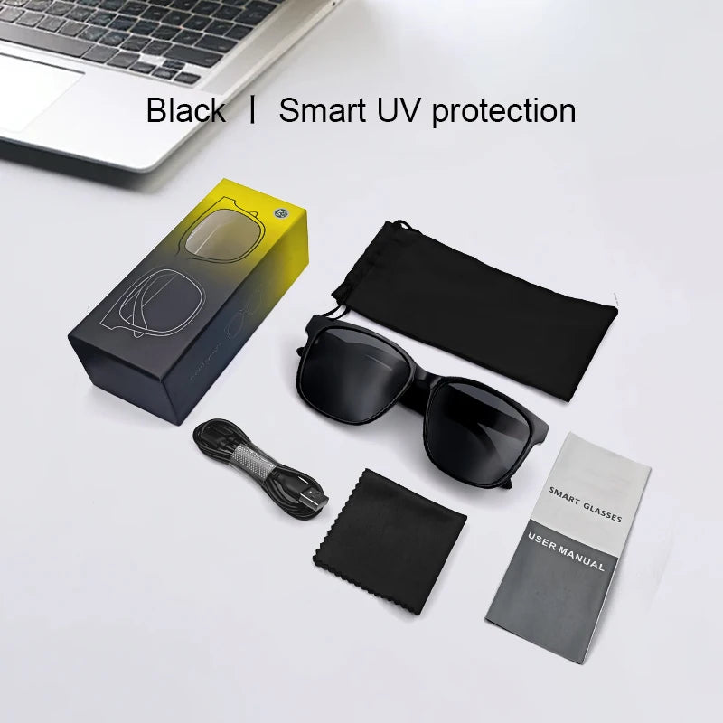 Smart Glasses Bluetooth Make Receive Call Music Camera Noise Reduction UV 400 Anti Blue Light Glasses TWS Men Women Gifts