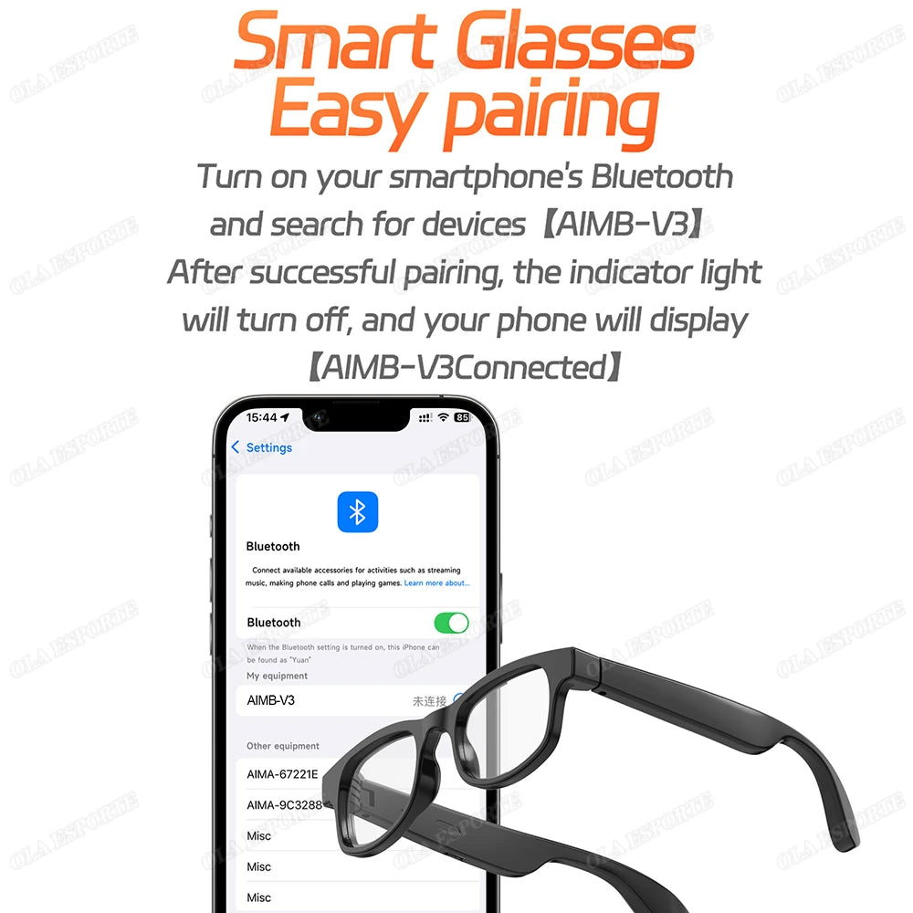 New Camera Control Smart Glasses 2025 Music Sunglasses Headphones Wireless Bluetooth Call Headset HIFI Audio glasses For Android