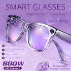 800W With Camera Smart Glasses Woman Video Recording AI Photo Recognition Eyewear Earphone Call Translation Voice Sunglasses Men
