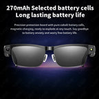 Sunglasses Smart Glasses 8 Million Pixels Recording Videos AI Photo Recognition Answer Translation 270mAh Bluetooth Glasses New