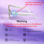 SENBONO Smart Bluetooth Music Glasses for Men Women Audio Glasses with Speakers Music Glasses, Blue Light Lenses, Polarized Lens