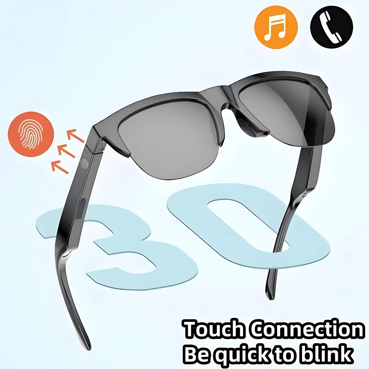 Gafas inteligentes F06/7/8 nuevas de 2026 con auriculares inalámbricos Bluetooth y gafas de sol con audio antirreflejo, auriculares TWS. 