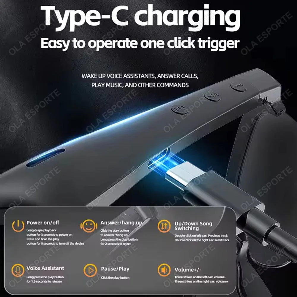 Lunettes de soleil intelligentes Bluetooth V5.3 avec écouteurs intégrés pour les appels, les sports de plein air et la musique. Technologie Hi-Fi noire. Lunettes de protection UV pour hommes et femmes.