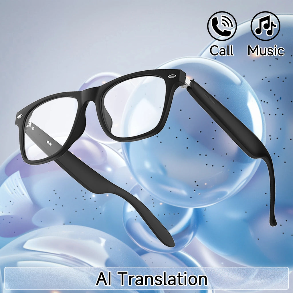 New Smart Glasses  AI Translation Camera Control Bluetooth Call Headphones Fashionable Sunglasses Intelligent Men Women Gifts