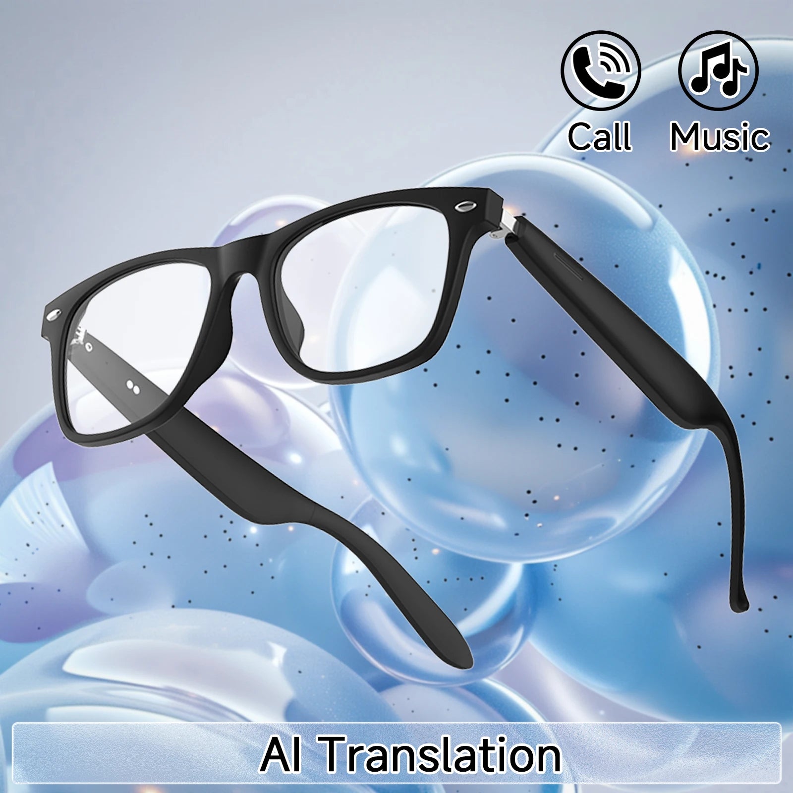 New Smart Glasses  AI Translation Camera Control Bluetooth Call Headphones Fashionable Sunglasses Intelligent Men Women Gifts