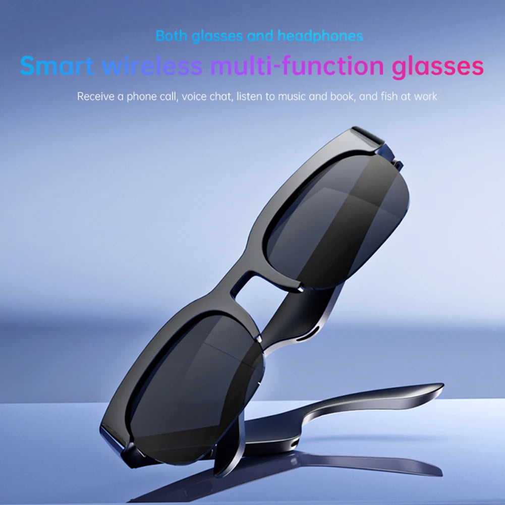 Smart Glasses with AI Translator Hands-Free Music & Calls BT Sunglasses UV Protection Outdoor Sports Headphones for Men Women