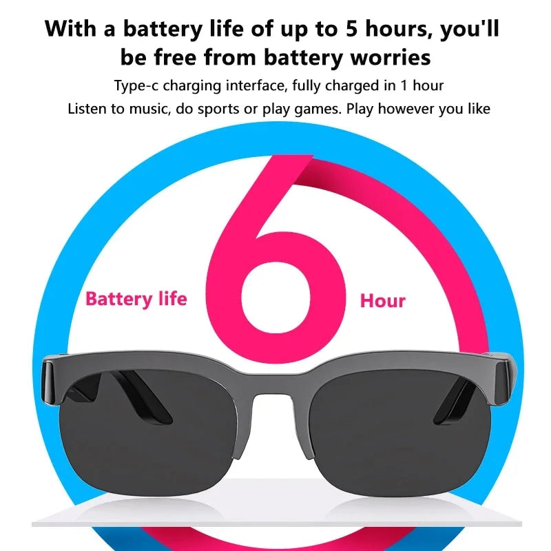 XG89 AI Smart Translator Sunglasses Bluetooth 110+ Languages UV400 Real-time Translation Hands-free Calls  Travel New