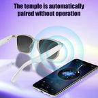 SENBONO Smart Bluetooth Music Glasses for Men Women Audio Glasses with Speakers Music Glasses, Blue Light Lenses, Polarized Lens