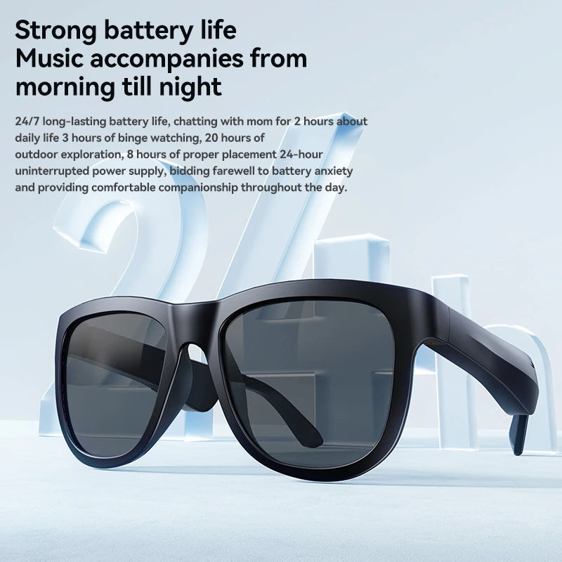  AI Bluetooth Smart Translate Sunglasses Intelligent Translation  Call Noise Canceling Music Play for Studying Travaling