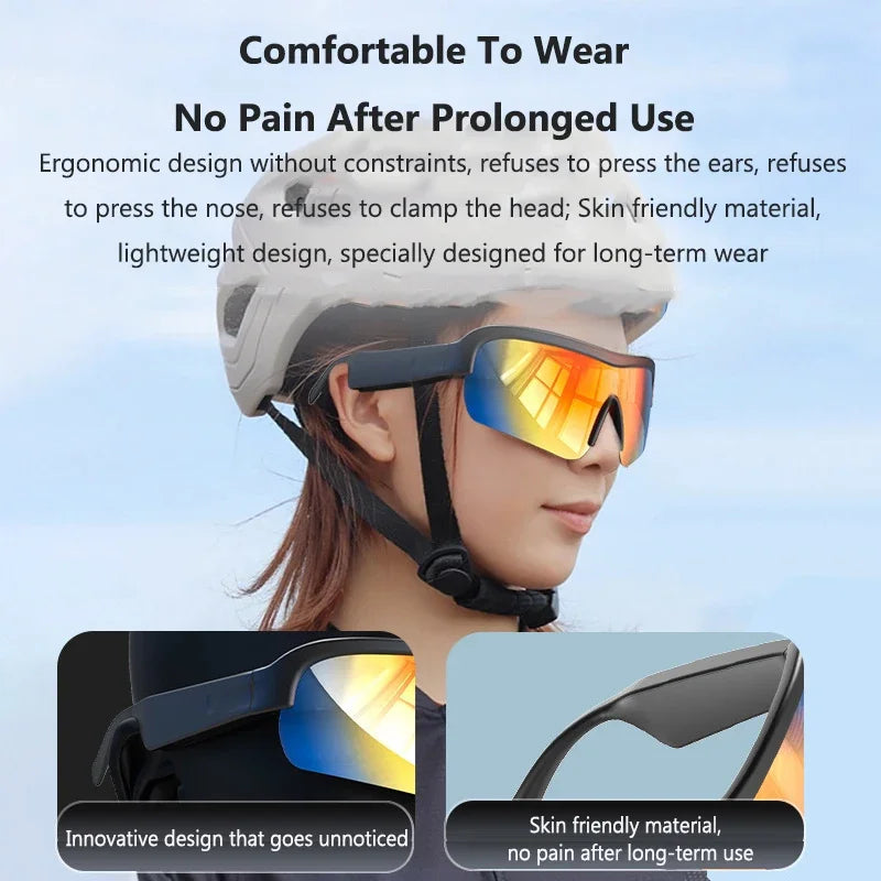 Smart Bluetooth Sport Audio Glasses Fashion Sunglasses Wireless Earphone Anti Blue Light UV Protection Sunglasses for Men Women