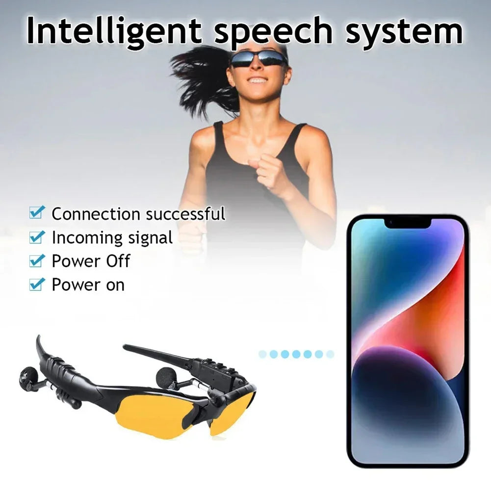 Lunettes intelligentes Bluetooth 5.0 pour le cyclisme et les sports de plein air : casque audio surround, écoute de musique, appels, lunettes de soleil polarisées pour le vélo 