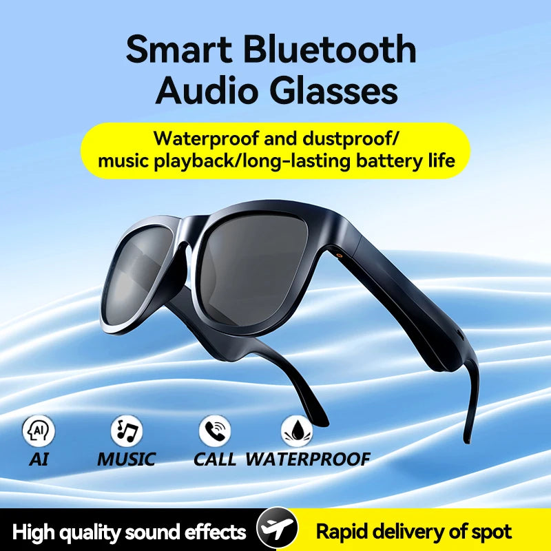  AI Bluetooth Smart Translate Sunglasses Intelligent Translation  Call Noise Canceling Music Play for Studying Travaling