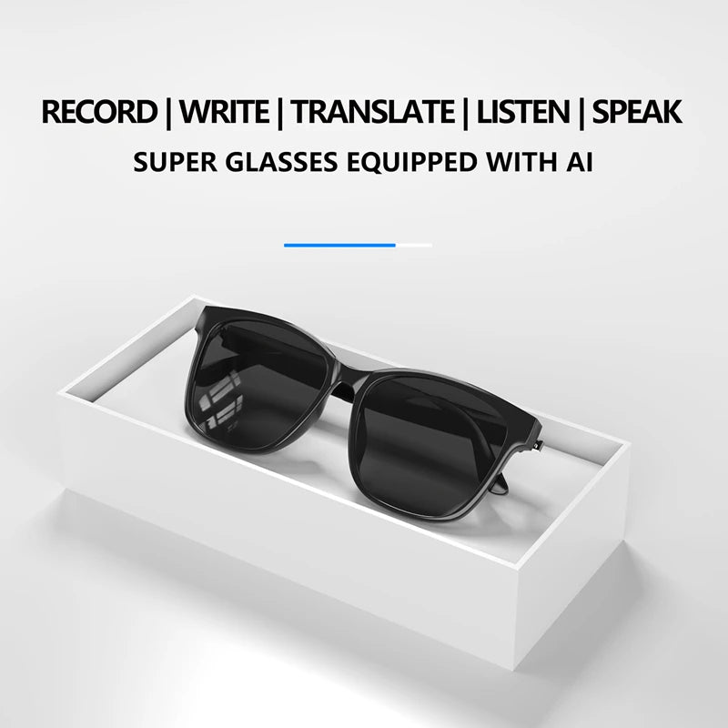 2026 New Bluetooth Intelligent AI Translation Glasses Simultaneous RealTime Interpretation Magnetic Sunglasses UV-proof