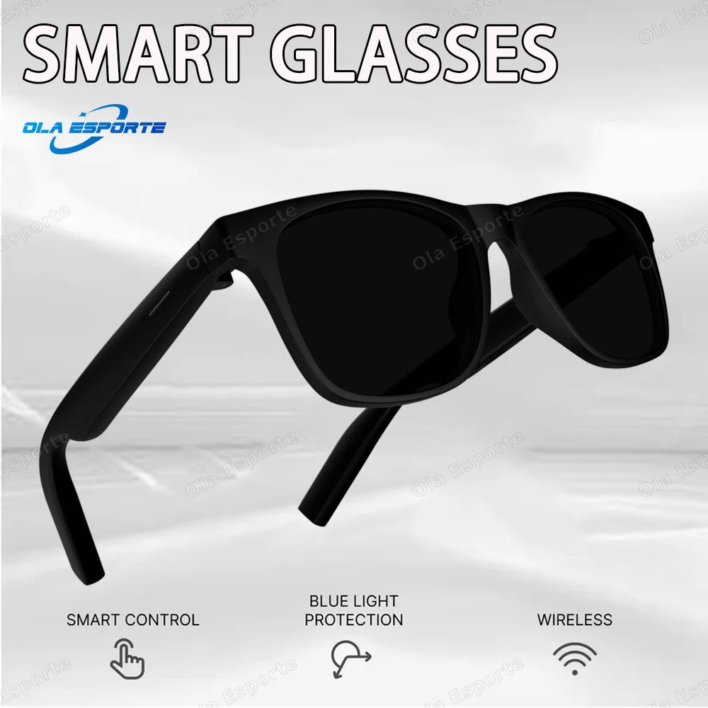 Ola Esporte New Smart Glasses Bluetooth Call Sunglasses Multi-functional Anti-Blue Light Sunglasses Wireless Headset Men Women