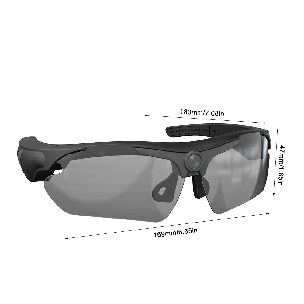 Wearable HD 1080P Camera Outdoor Cycling Glasses Polarized Lens Smart Camcorder Security Protection Video Record Smart Camera