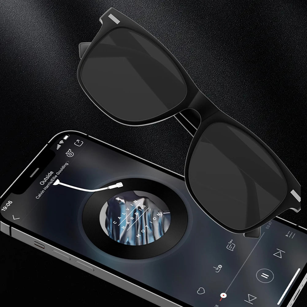 Smart Glasses AI Voice Assistant Camera Glasses Open Ear Sound Mic & Speakers Outdoor Sport Glasses with Camera for Women Men