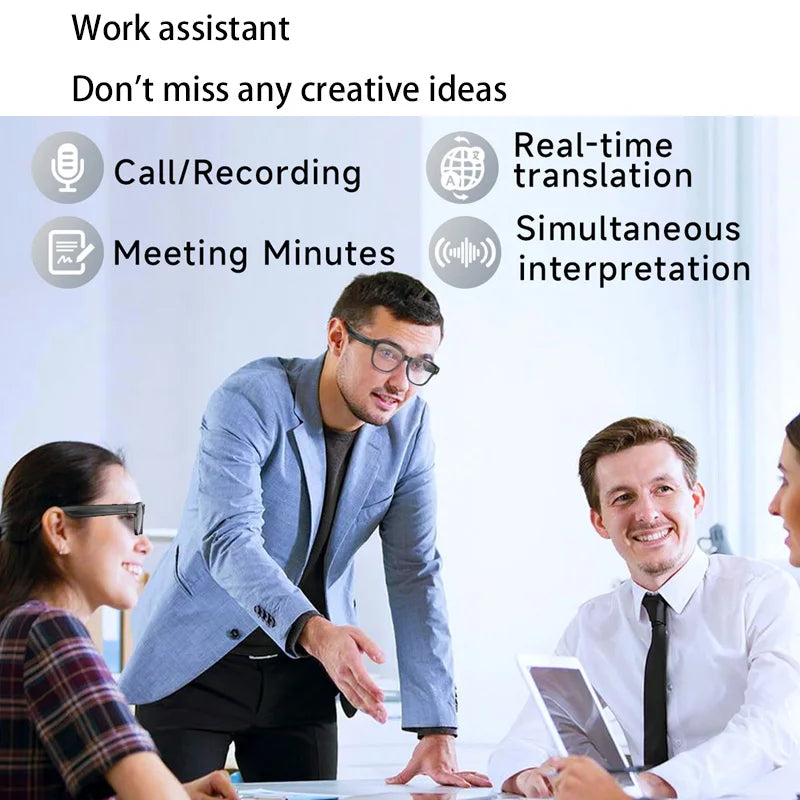 2026 New AI Smart Glasses 800W HD Camera Music Bluetooth Sunglasses Shoot Audio Listen To Music Meeting Of The Meeting