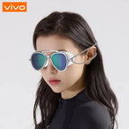 VIVO Smart Adjustable Swim Eyewear Anti-Fog HD Swimming Goggles Sunshine goggles Full View Leak Proof  Glasses For Men Women
