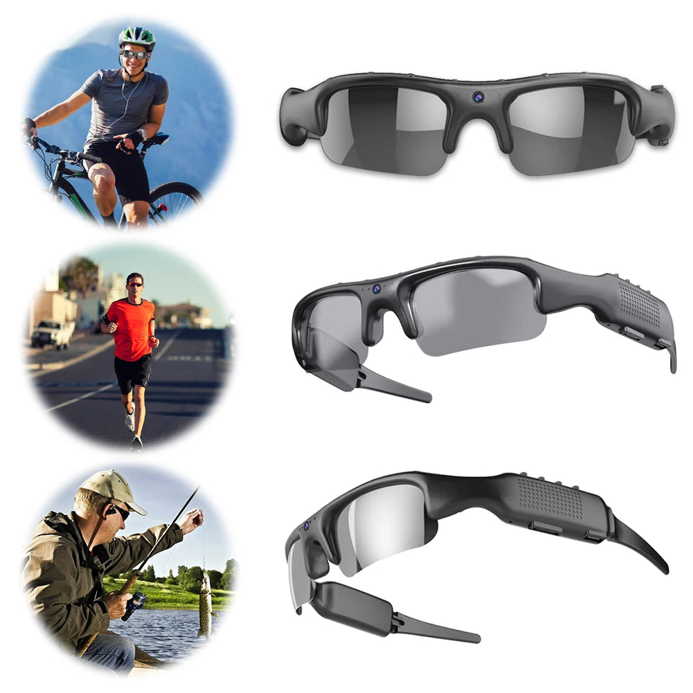 Gafas de sol con cámara inteligente y grabación de vídeo, WiFi, 1080P, HD, para coche, ciclismo, conducción, senderismo y pesca.