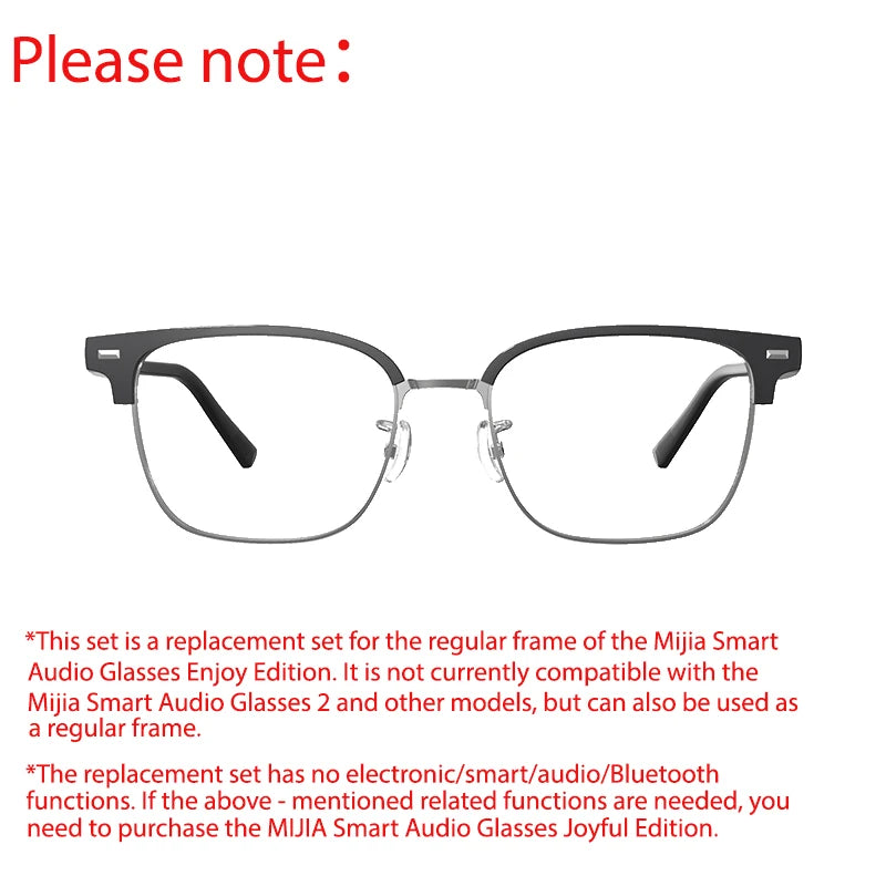 XIAOMI MIJIA Smart Audio Glasses Joyful Edition Replacement Set，Does Not Contain Any Electronic Functions，Only The Frame