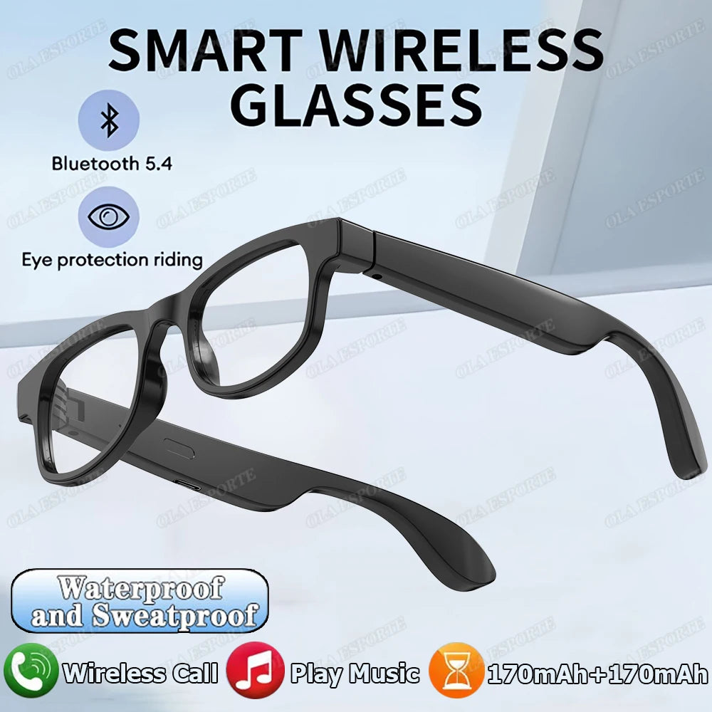 New Camera Control Smart Glasses 2025 Music Sunglasses Headphones Wireless Bluetooth Call Headset HIFI Audio glasses For Android