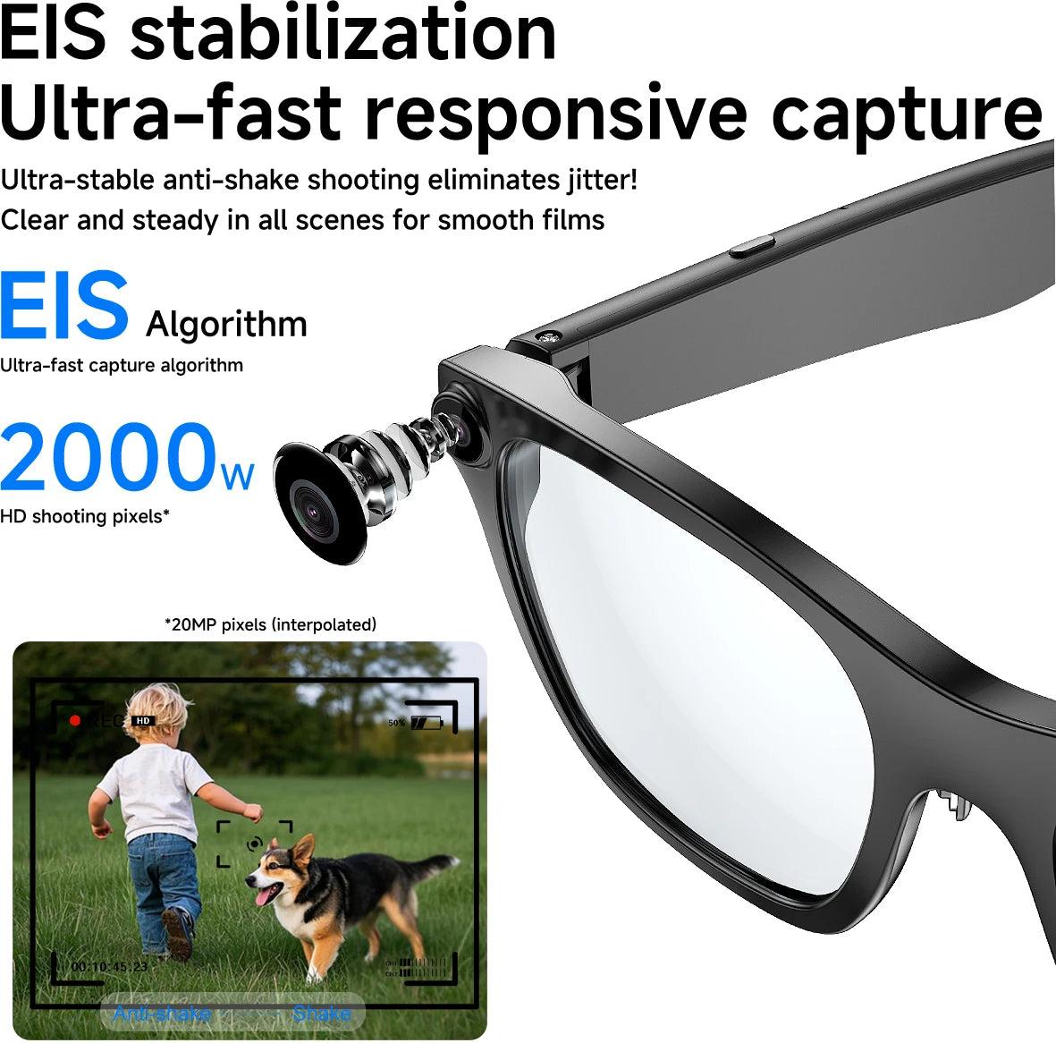 New OTA Upgrade Smart Glasses 1080P HD Camera Video Record AI Chat GPT Function Q&A Translation Wireless Call Women Men Eyeglass