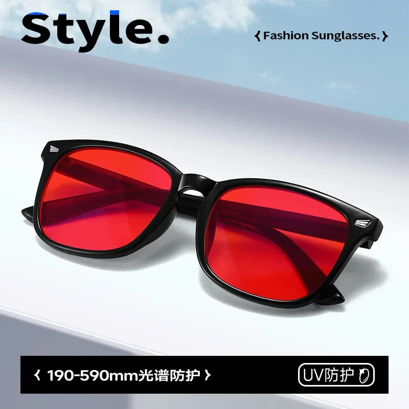 New Trendy Anti Blue Light Glasses Women Men Better Sleep Red Lens Filter Glasses Anti-UV  Glasses with Tinted Orange Lenses