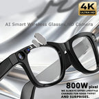 4K 800W pixel Smart AI Glasses Shooting Camera Photo Video Voice Assistant Call Translation Waterproof Bluetooth Glasses