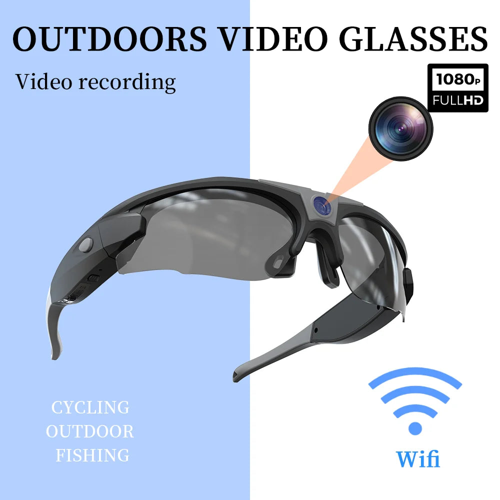 4K HD FPV Smart Glasses WIFI Camera 1080P Video Recording Mini Wireless Bodycam Vlogging POV Action Sports Motorcycle Cycling