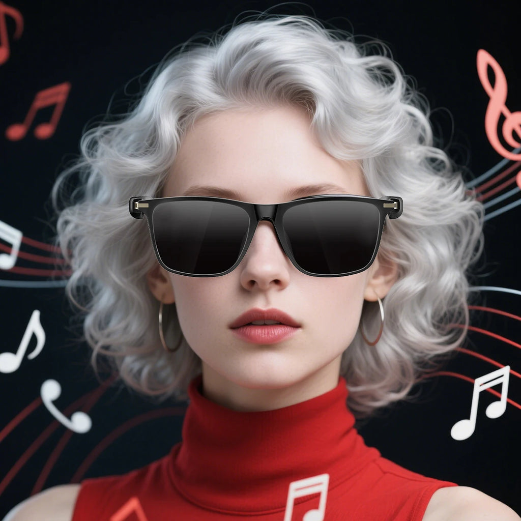 SENBONO Smart Glasses Bluetooth Call Music Remote Control Camera Smart Bluetooth Glasses Ride Sport Waterproof Sunglasses