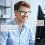 Gafas inteligentes con traducción de IA (2025), auriculares Bluetooth para música, lentes con protección UV para deportes al aire libre, gafas de sol para mujeres y hombres
