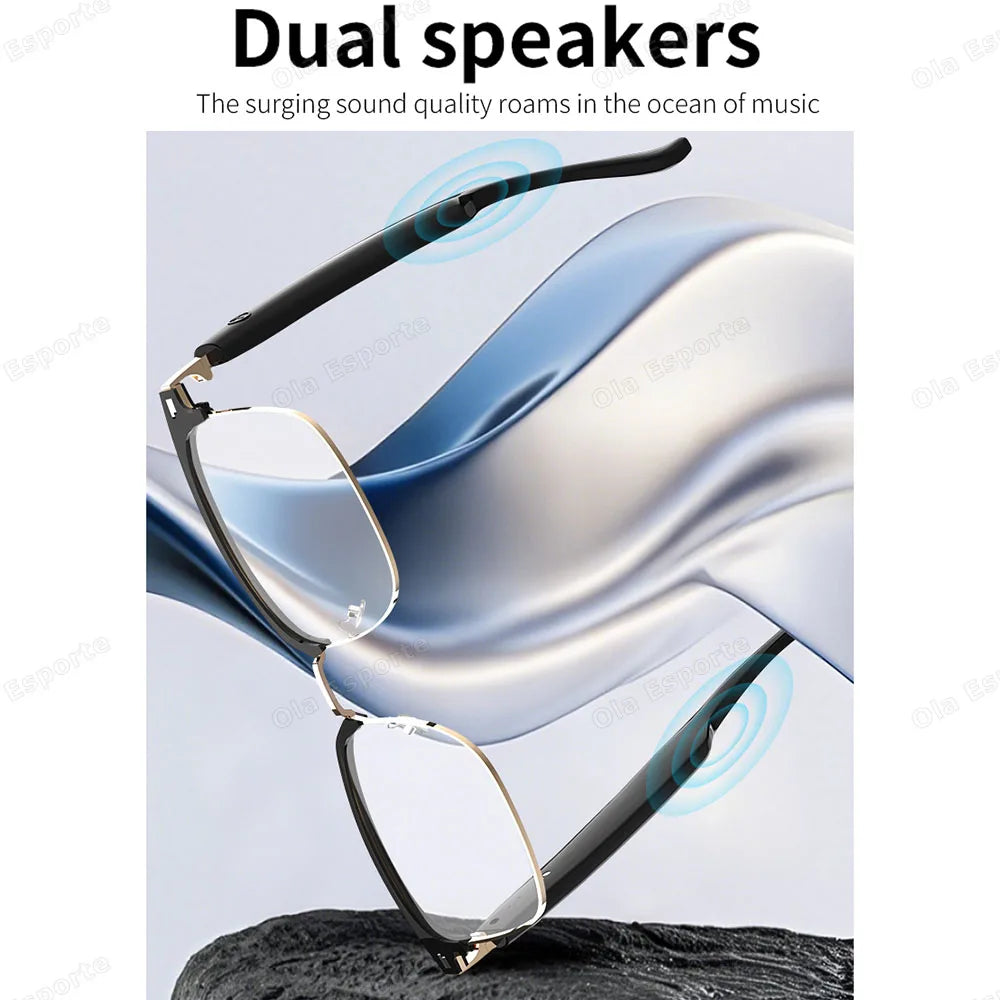 Smart Audio Bluetooth Glasses Anti Blue Light Lens Glass BT Music Calls sports Outdoor Smart Glasses Earphone For Women Men 2025
