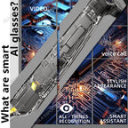 HD 1080P AI Smart Glasses ChatGPT 2000W Camera Bluetooth Call 400Mah Battery Voice Assistant Control Smart Glasses for Men Women