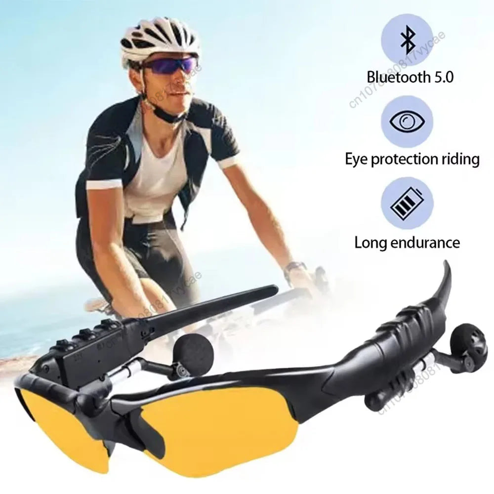 5.0 Smart Bluetooth Audio Glasses Outdoor Sports Cycling Surround Sound Headphones Listen To Music Call Polarized Sunglasses