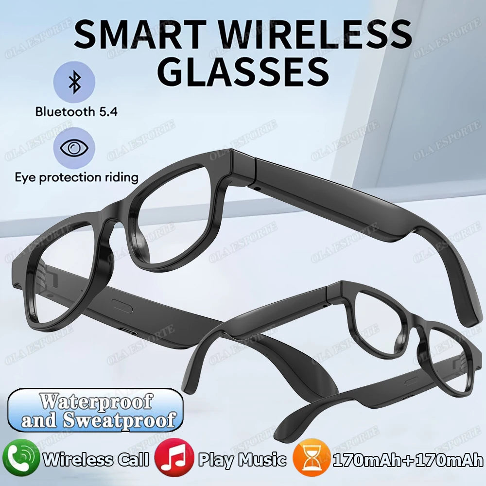 New Camera Control Smart Glasses 2025 Music Sunglasses Headphones Wireless Bluetooth Call Headset HIFI Audio glasses For Android