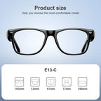 Blackview New E13 Anti-bluelight Smart Glasses Wireless Bluetooth Call & Voice Assistant Touch Control Glasses with Mic Speaker