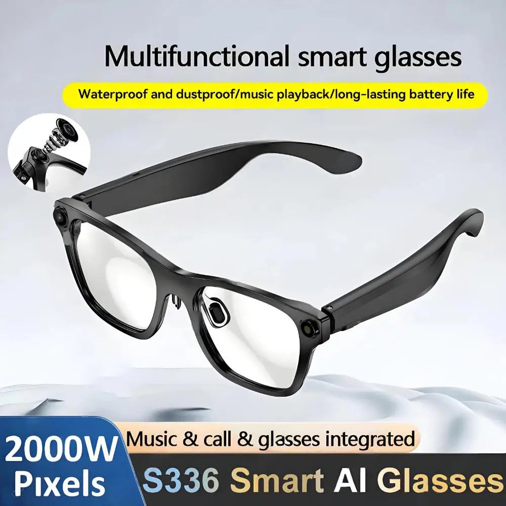 2026 New Smart AI Glasses HD Shooting Listening Call Recording Video Camera Glasses ANC ENC Dual Mic Noise Reduction Headsets