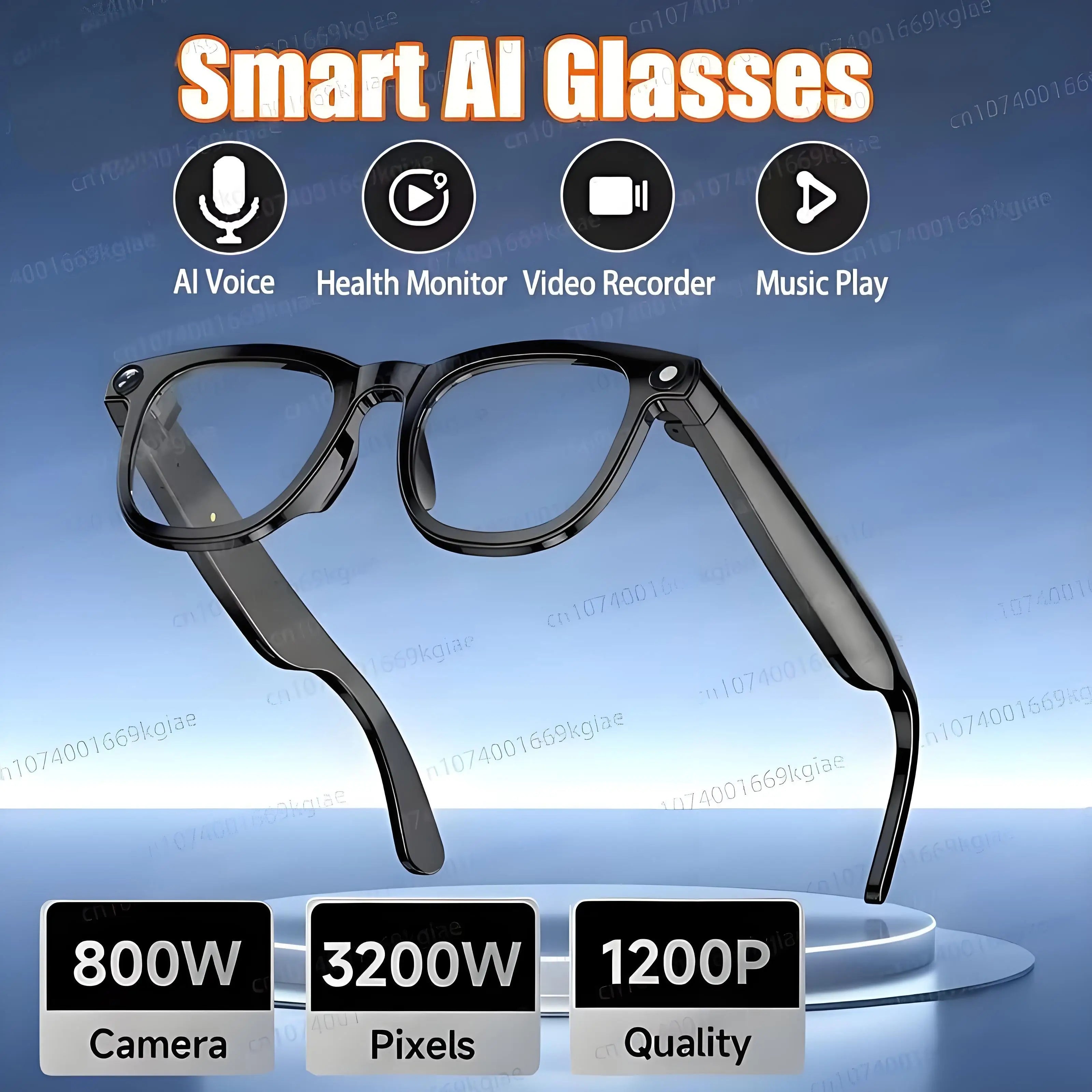 2026 New AI Smart Glasses 800W HD Camera Music Bluetooth Sunglasses Shoot Audio Listen To Music Meeting Of The Meeting