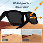 Gafas inteligentes para hombre y mujer, con Bluetooth, control de llamadas de voz, música, polarizadas UV, auriculares, 2025