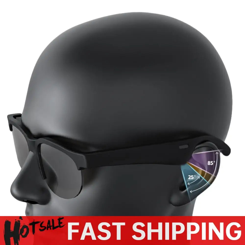 AI Intelligent Translation Glasses Bluetooth-Compatible 5.4 Wireless Sunglasses Built-in Microphone Speakers Wireless Headphones