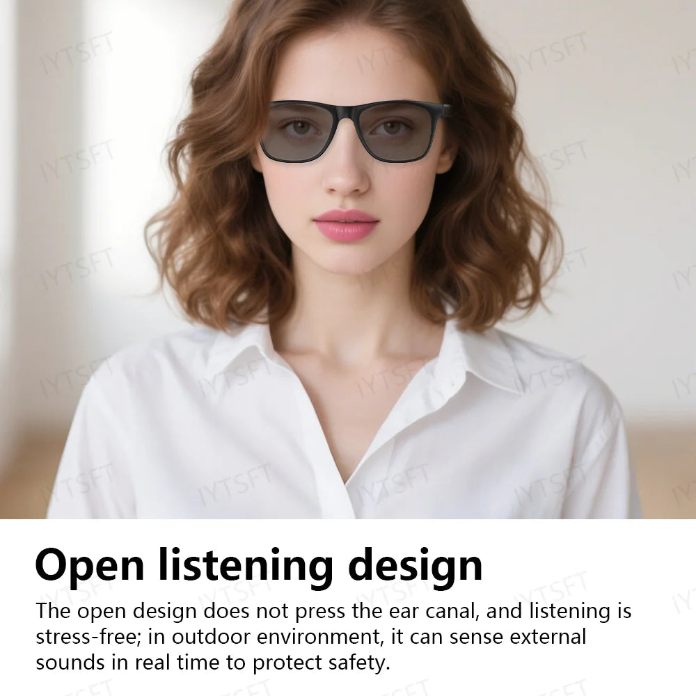 LAXASFIT Smart Glasses Bluetooth Call Smart Sunglasses Outdoor Travel Runing Fishing Cycling Smart Sunglasses for Men Women