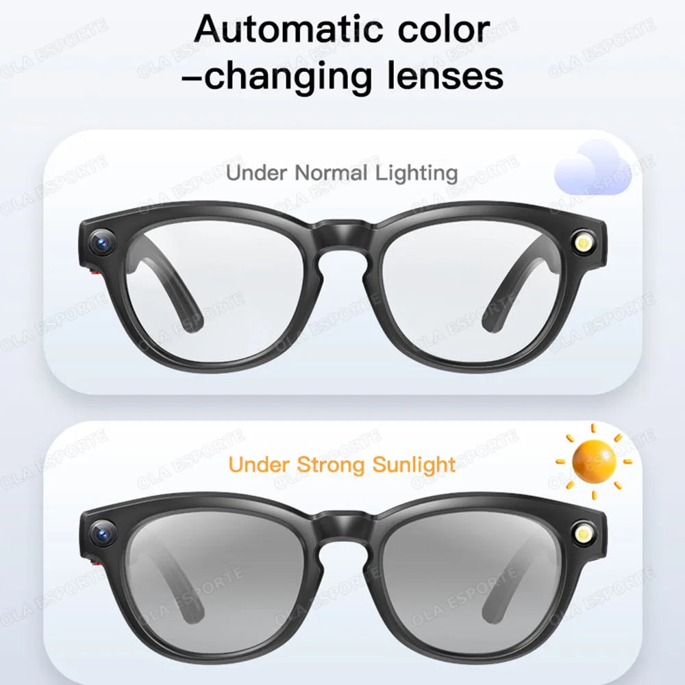 New AI Smart Glasses 4K HD Camera 32GB Memory BT Call Voice Assistant Translate Touch Control Music Player sunglasses Men Women