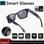 800W AI Smart Camera Sunglasses  Translation Voice Control WiFi Bluetooth HD1080P Shooting Intelligent Glasses For Android IOS