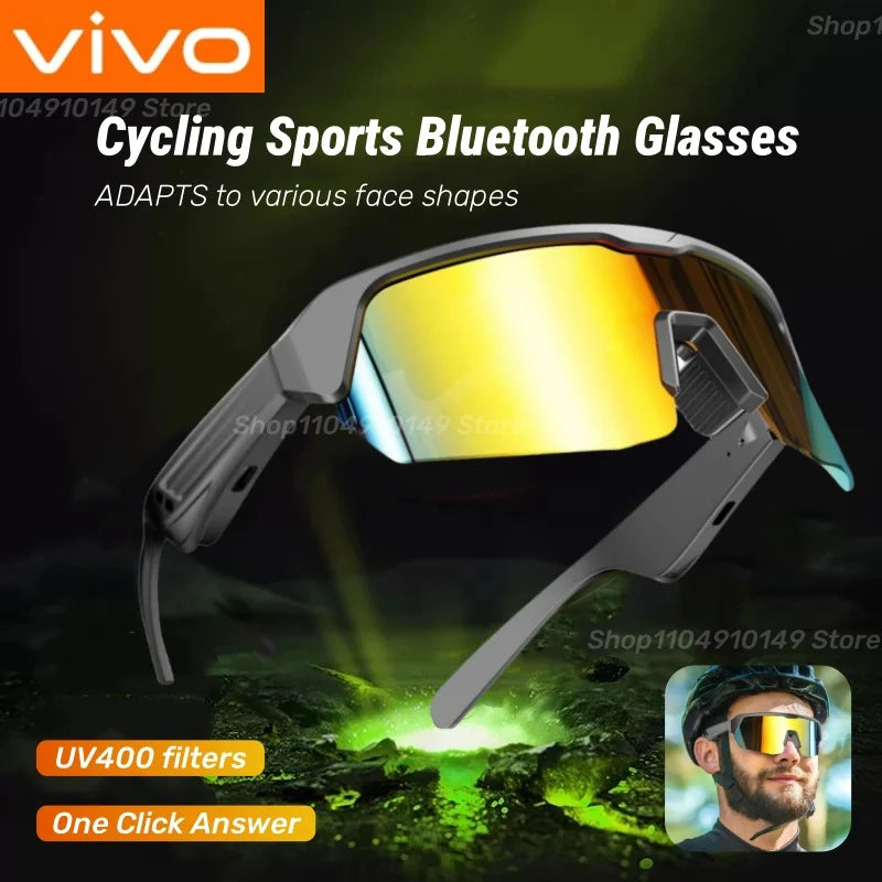VIVO Cycling Bluetooth Smart Glasses Technology Audio Call Remote Headset Sunglasses Sports Driving Music Headphones Glasses
