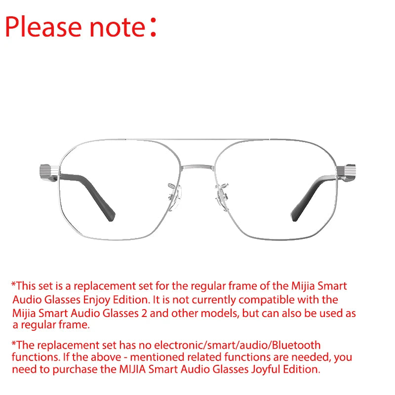 XIAOMI MIJIA Smart Audio Glasses Joyful Edition Replacement Set，Does Not Contain Any Electronic Functions，Only The Frame