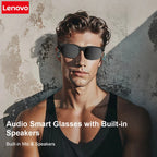 Lenovo 6K AI Smart Glasses Multifunctional Camera Bluetooth Call- Voice Assistant Music Player Translate Photochromic HD Glasses