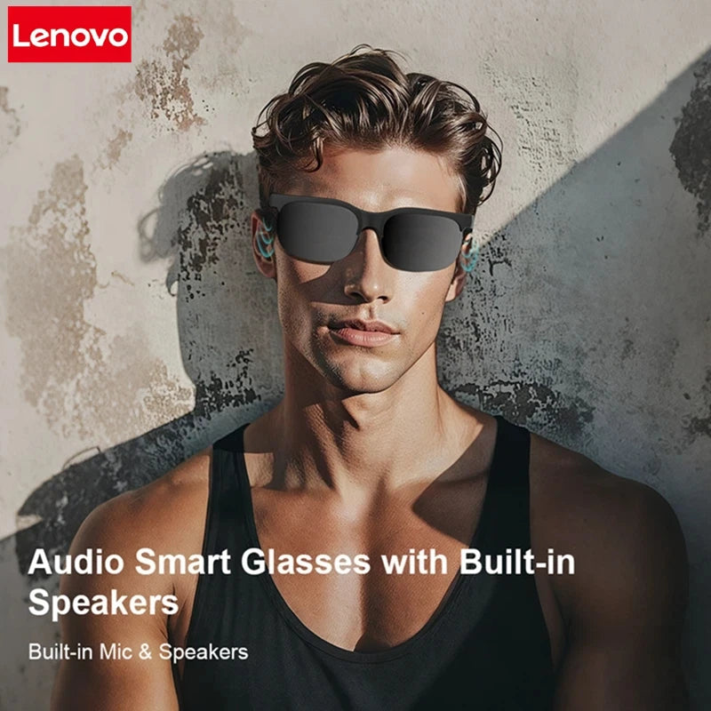 Lenovo 6K AI Smart Glasses Multifunctional Camera Bluetooth Call- Voice Assistant Music Player Translate Photochromic HD Glasses