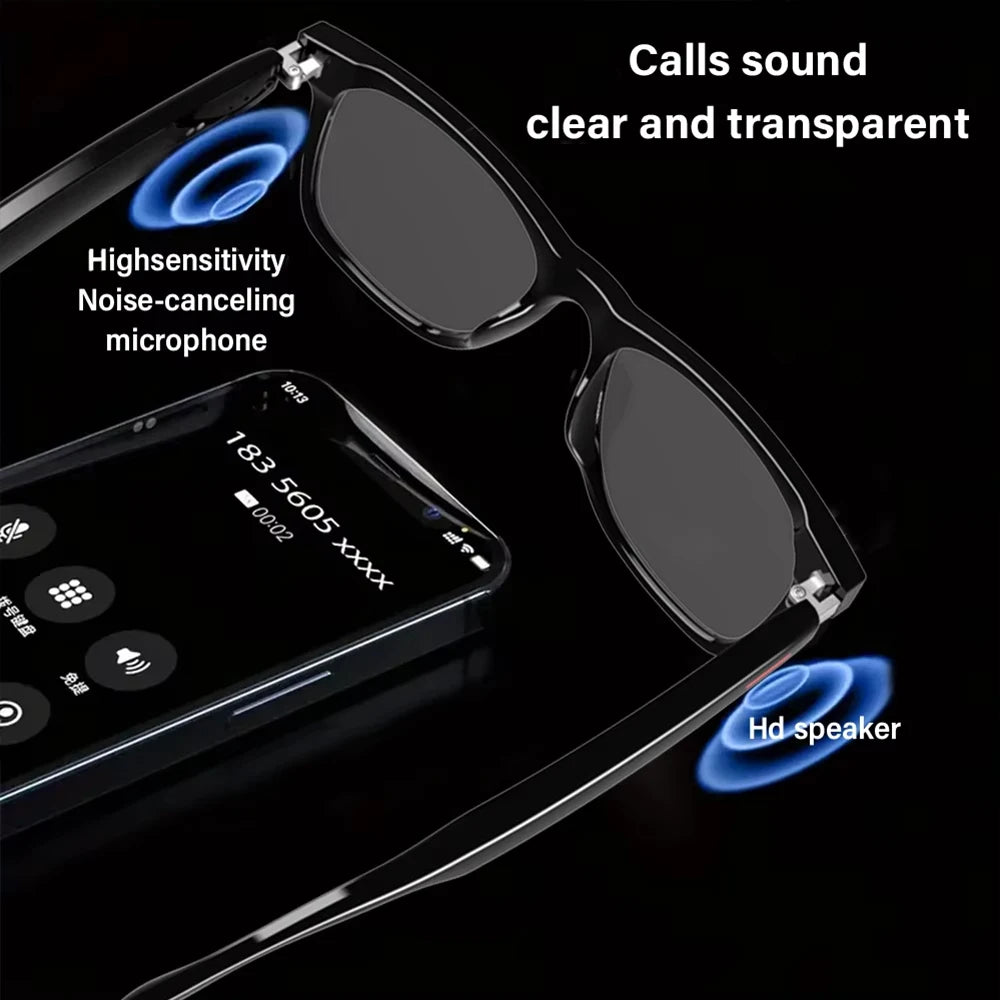 SENBONO New Smart Wireless Bluetooth Glasses Listen to Music Answer the Phone Men and Women Fashion Anti-blue Light Glasse