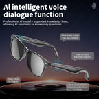 AI Smart Translate Sunglasses Bluetooth Call Noise Canceling Music Play BT Call Translate Smart Glasses for Studying Travaling
