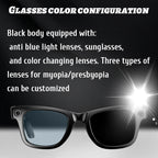 LIGE New Camera Smart Glasses with Photochromic Lenses Photography Video ChatGPT AI Interactive Translation Smart Sunglasses Men